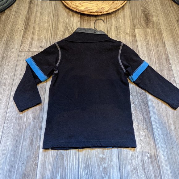 [KIDS 2/$40] NWT Toddler Boy (2T) - SOURIS MINI Polo Dress Shirt Fooler - Picture 2 of 5